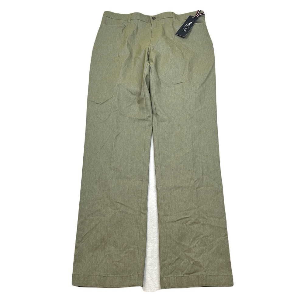 Tommy Hilfiger Performance Pants Mens 33x32 Olive‎ Green TH Flex Stretch NEW